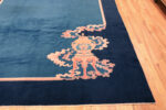 Corner of Antique Chinese Blue Rug Corner of Antique Chinese Blue Rug 73918 by Nazmiyal Rugs