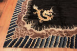 Corner of Antique Chinese Dragon Rug Corner of Antique Chinese Dragon Rug 73914 by Nazmiyal Rugs
