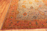 Corner of Antique Turkish Oushak Rug Corner of Antique Turkish Oushak Rug 73895 by Nazmiyal Rugs