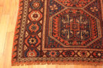 Corner of Small Antique Caucasian Soumak Rug Corner of Small Antique Caucasian Soumak Rug 73926 by Nazmiyal Rugs