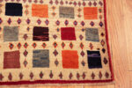 Corner of Small Vintage Persian Square Grid Gabbeh Rug 73911 by Nazmiyal Rugs