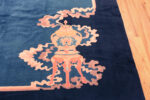 Detail of Antique Chinese Blue Rug Detail of Antique Chinese Blue Rug 73918 by Nazmiyal Rugs