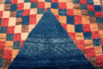 Detail of Small Vintage Persian Blue Diamond Gabbeh Rug Detail of Small Vintage Persian Blue Diamond Gabbeh Rug 73912 by Nazmiyal Rugs