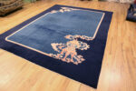 Floor of Antique Chinese Blue Rug Floor of Antique Chinese Blue Rug 73918 by Nazmiyal Rugs