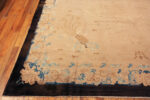 Left Corner of Antique Chinese Floral Neutral Rug 73916 by Nazmiyal Rugs
