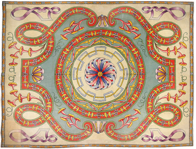Beautiful Oversized Spanish Art Deco Design Carpet 50065