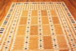 Top of Contemporary Gold Astonishing Scandinavian Inspired Rug 73884 by Nazmiyal Rugs