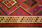 Trim of Vintage Persian Qashqai Kilim Rug 73897 by Nazmiyal Rugs