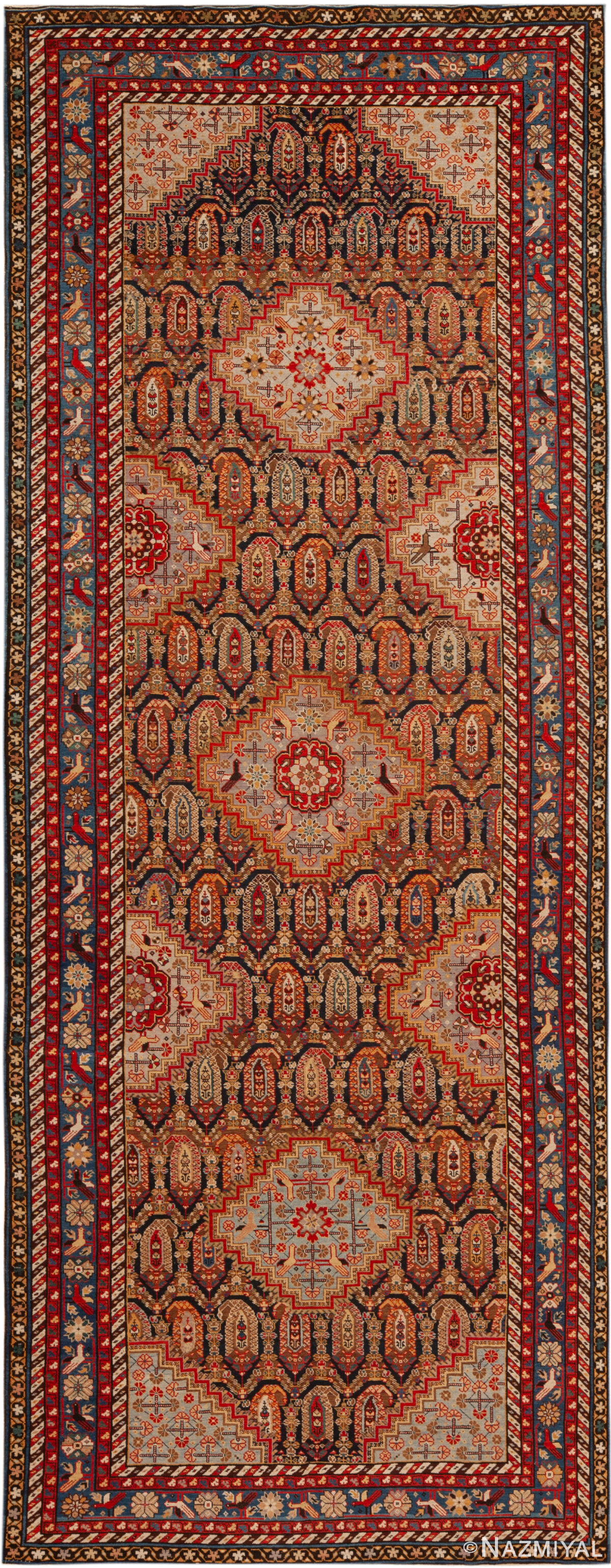 Antique Caucasian Baku Khila Rug 73929 by Nazmiyal Rugs