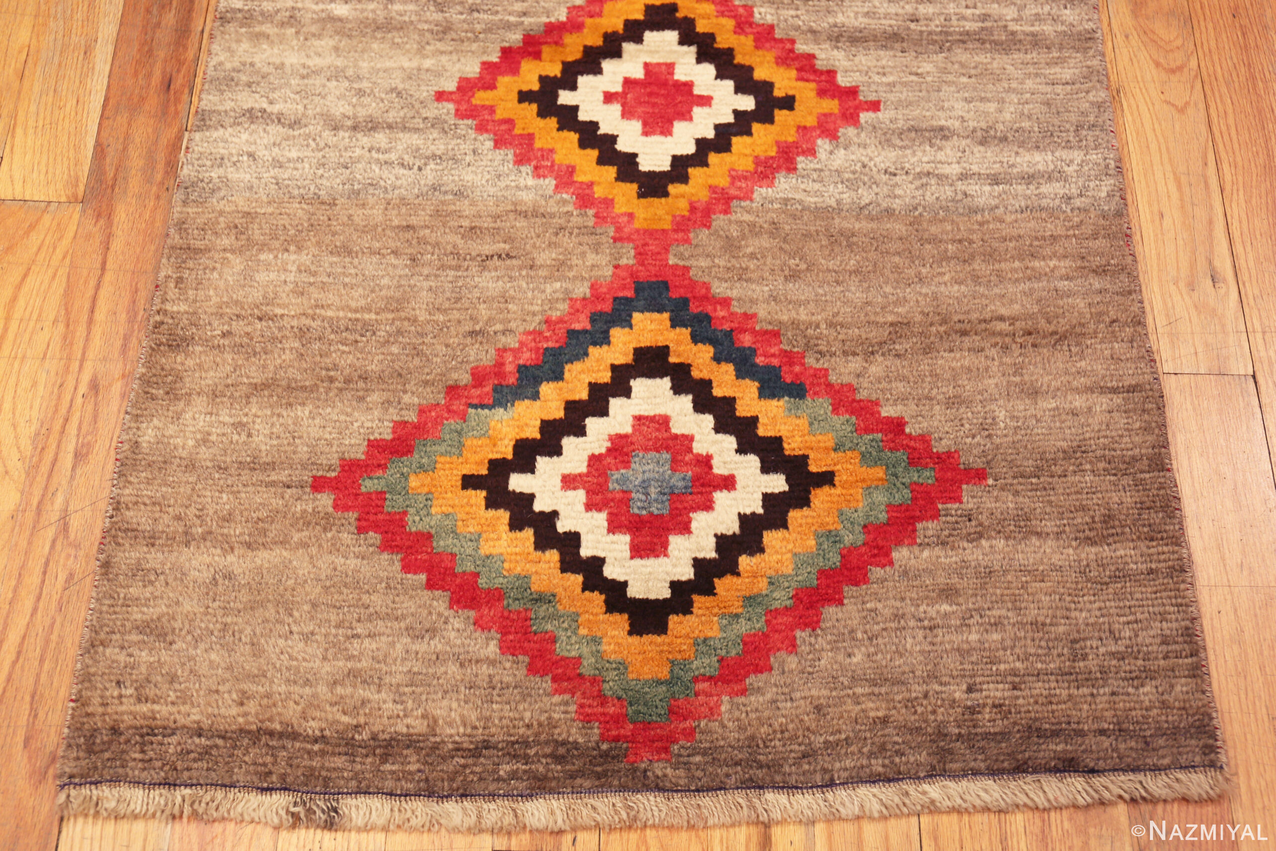 Gabbeh Diamond Pattern Vintage Persian Diamond Gabbeh 73910 by Nazmiyal Rugs