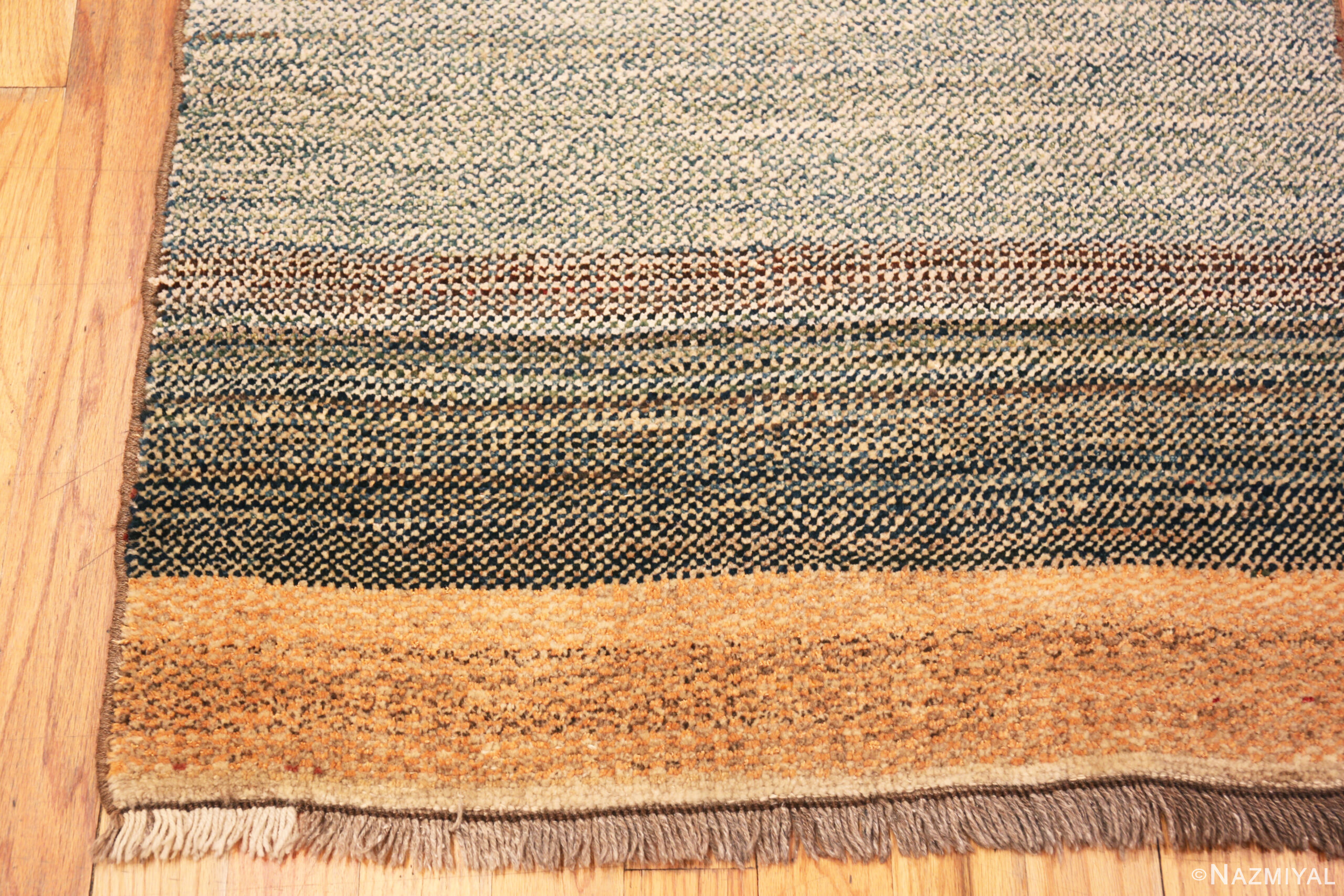 Corner of Vintage Persian Gray Tone Gabbeh Rug 73909 by Nazmiyal Rugs