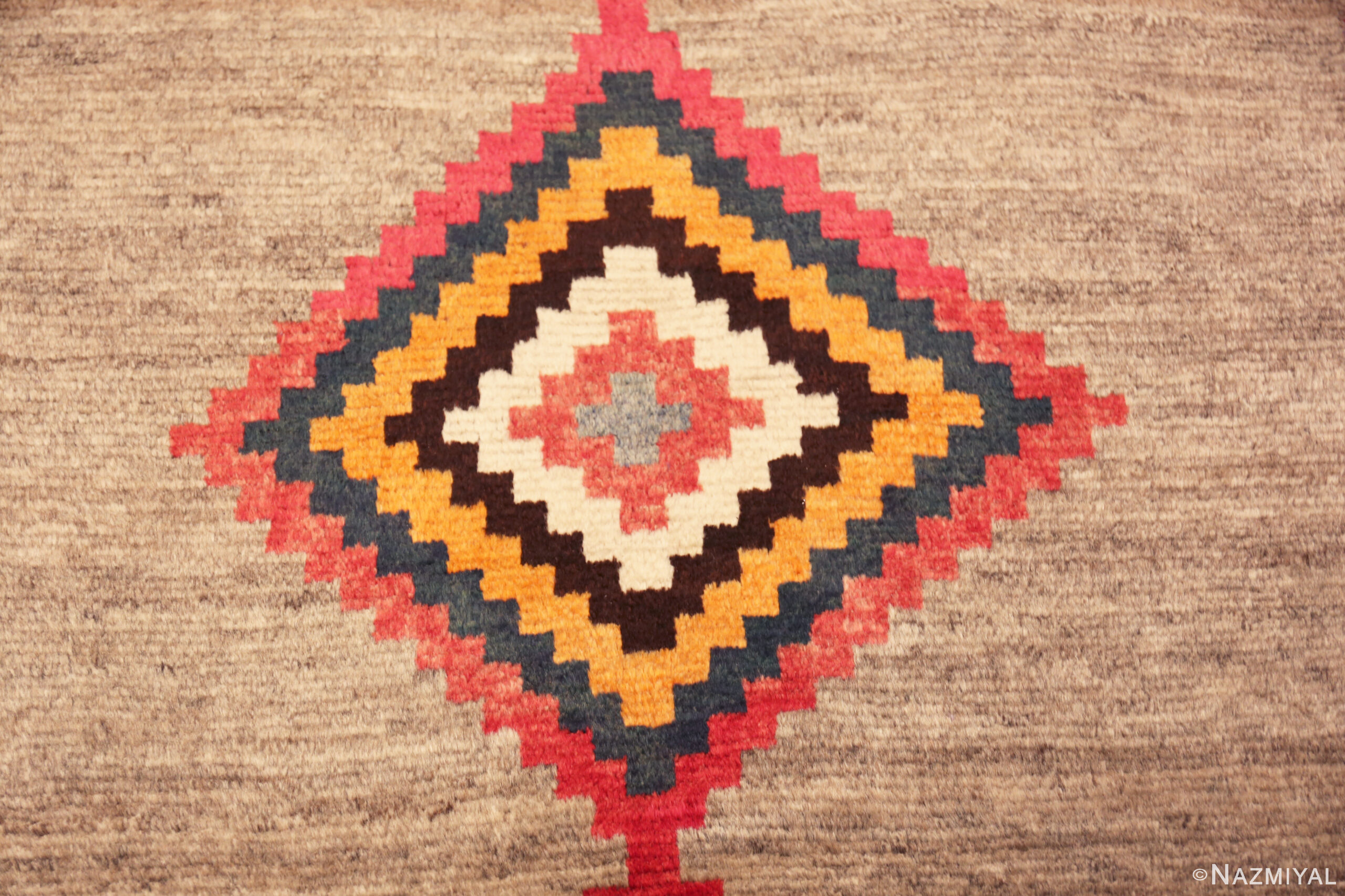Gabbeh Diamond Pattern Vintage Persian Diamond Gabbeh 73910 by Nazmiyal Rugs