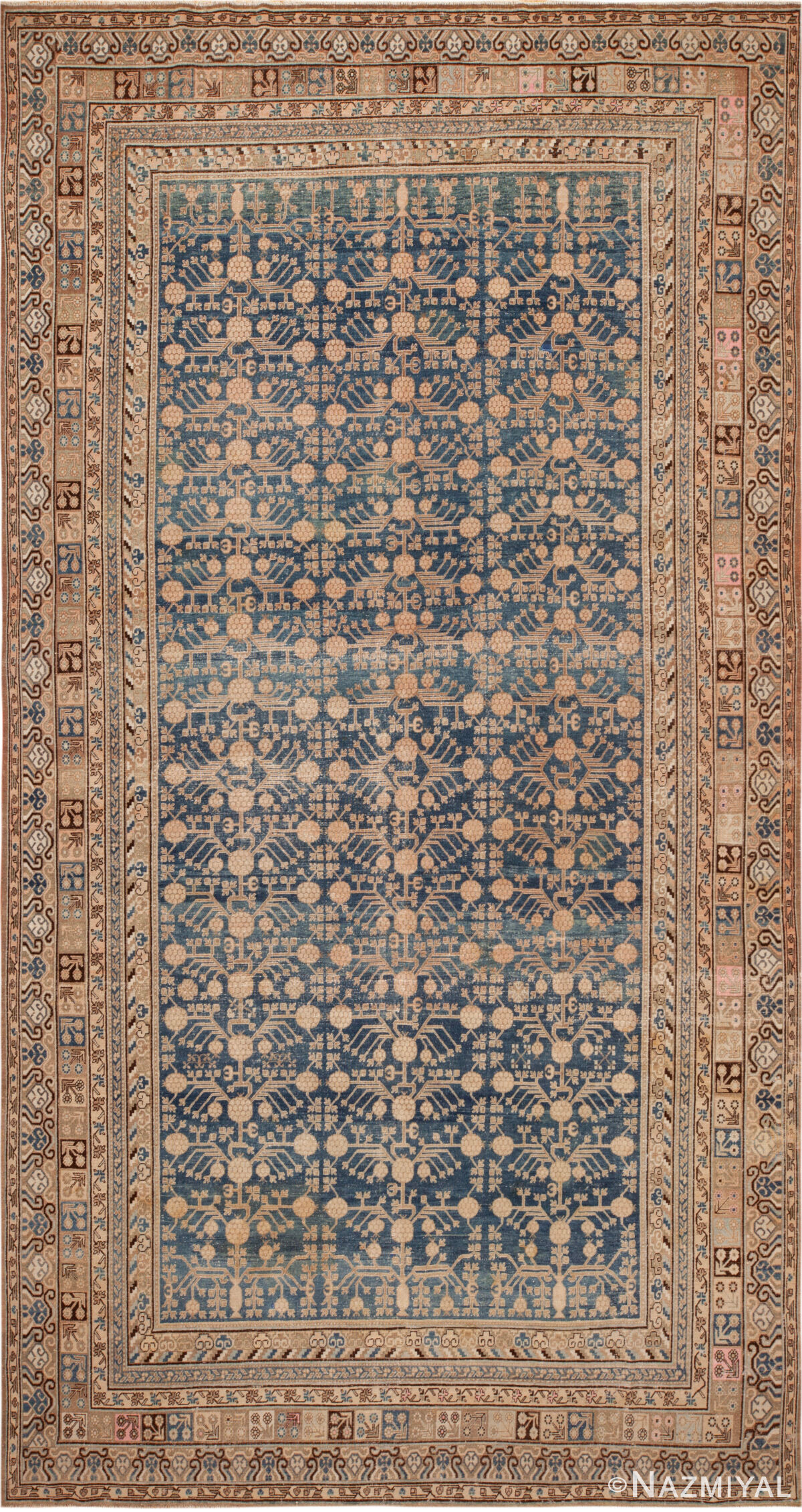 Large Antique East Turkestan Khotan Rug 73742 by Nazmiyal Rugs