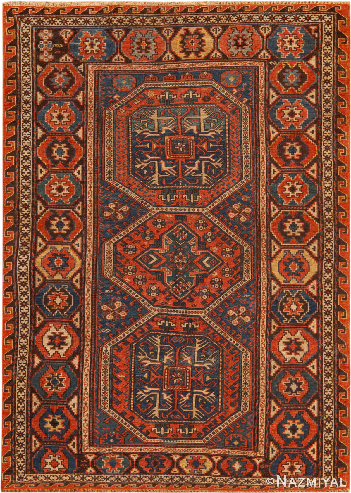 Small Antique Caucasian Soumak Rug 73926 by Nazmiyal Rugs
