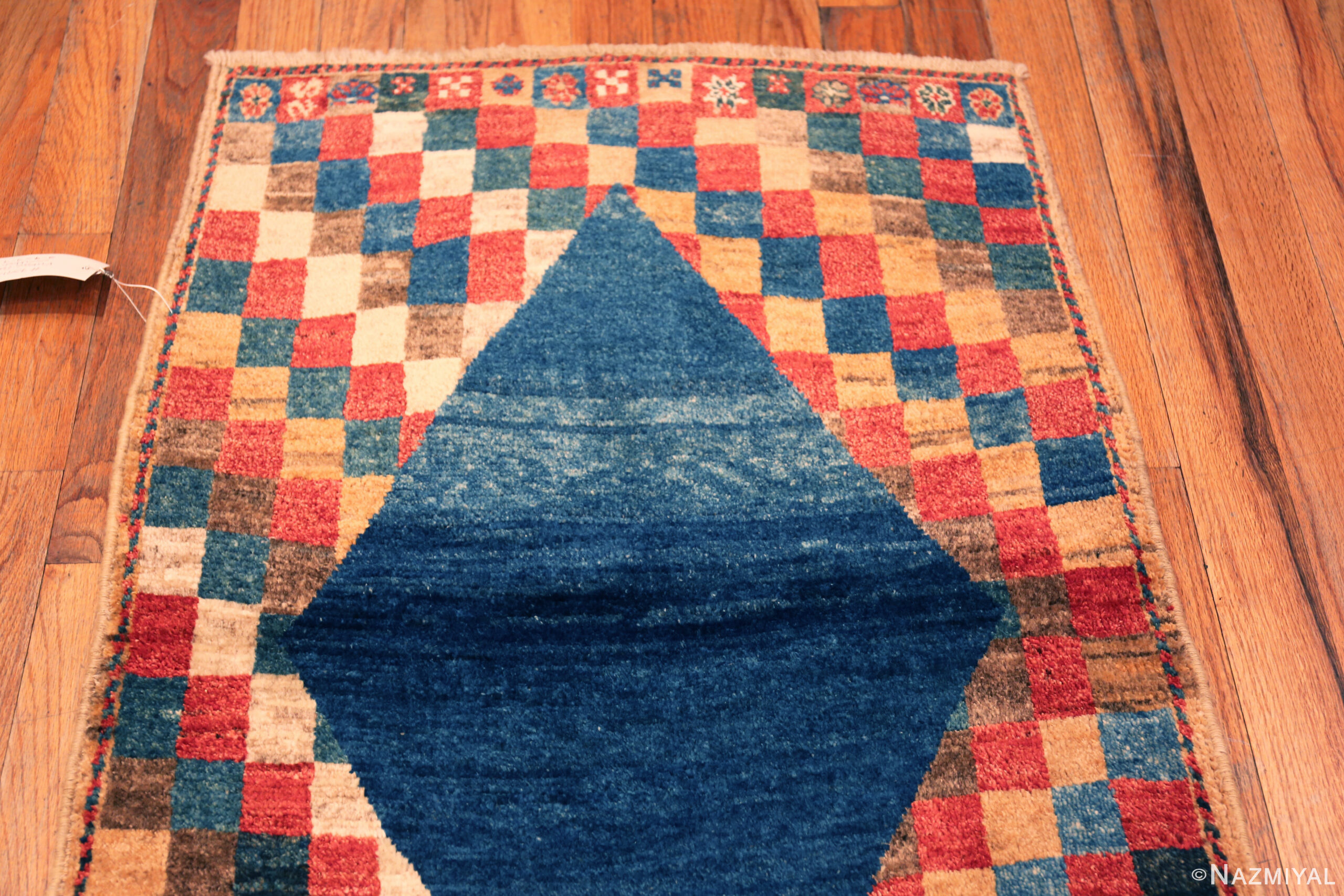 Vintage Persian Diamond Gabbeh 73912 by Nazmiyal Rugs