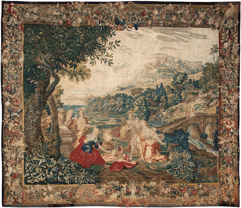 Rare Antique 17th Century Flemish Tapestry 45666