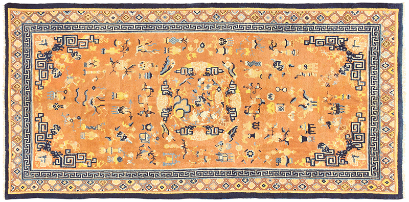 Late 17th Century Chinese Ningxia Gallery Rug 48805