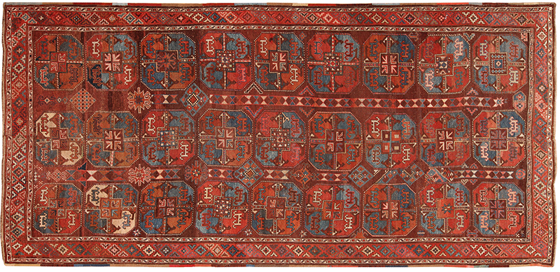 Primitive Antique Uzbek Bokara Design Area Rug 70390