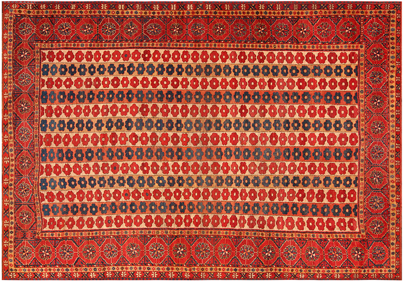 Antique Afghan Beshir Ersari Rug 71313