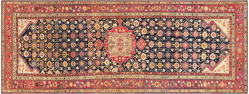 Beautifully Tribal Antique Caucasian Karabagh Rug 48096