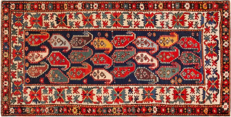 Antique Caucasian Kazak Paisley Design Rug 73461 by Nazmiyal Rugs for Provenance Blog