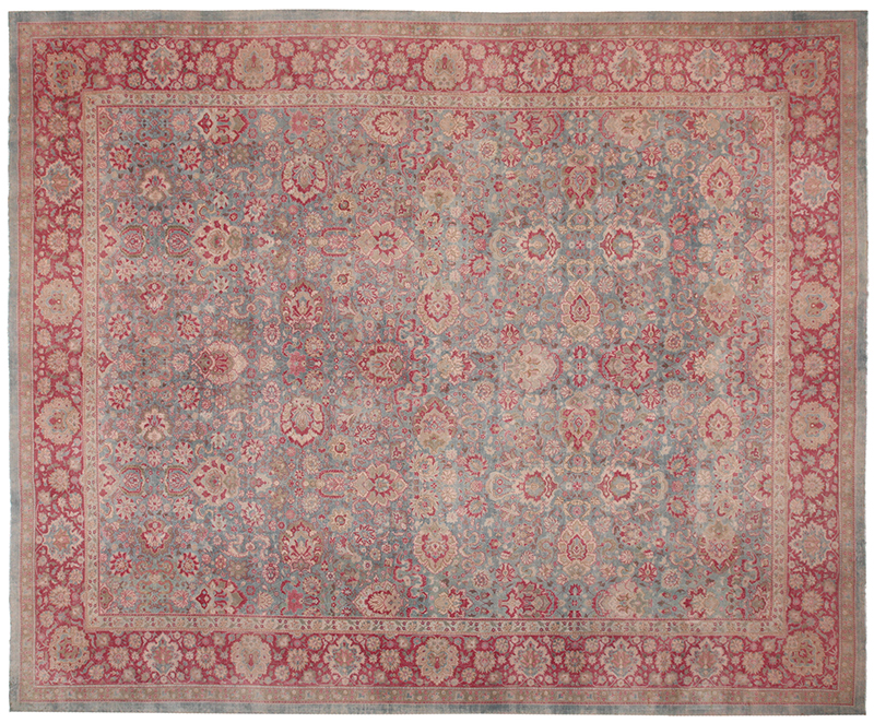 Large Decorative Allover Design Antique Indian Rug 50024