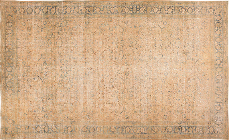 Oversized Antique Persian Floral Tabriz Rug 70956