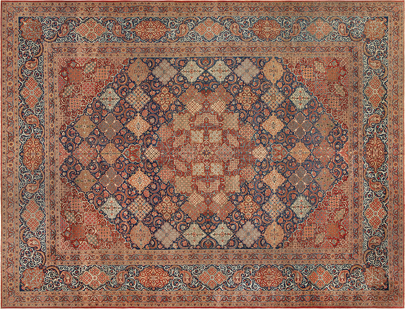 Gorgeous Antique Persian Kashan Rug Woven by Master Weaver Dabir 73627