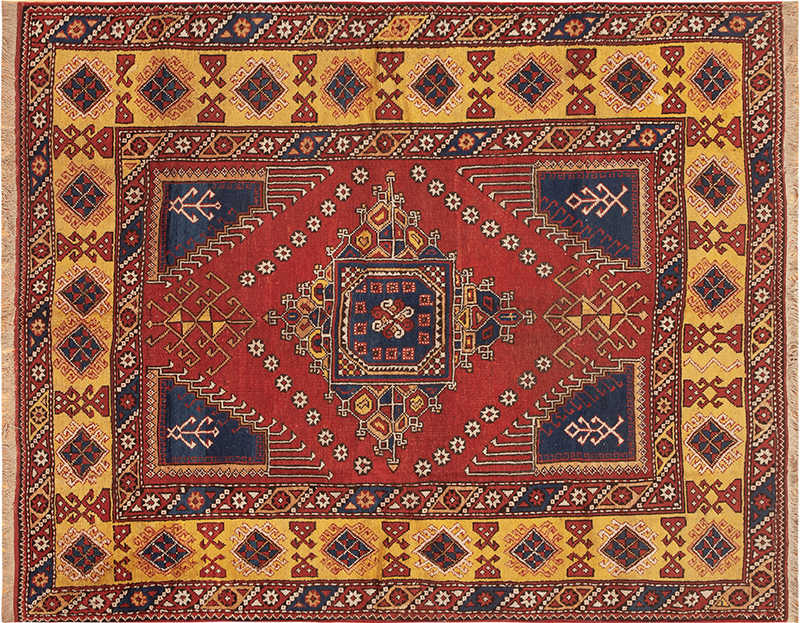 Densely Patterned Antique Turkish Bergama Rug 73425