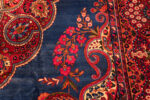 Border Detail of Vintage Persian Floral Kerman Rug Border Detail of Vintage Persian Floral Kerman Rug 73724 by Nazmiyal Rugs