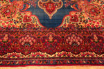 Border of Vintage Persian Floral Kerman Rug Border of Vintage Persian Floral Kerman Rug 73724 by Nazmiyal Rugs
