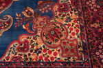 Corner Detail of Vintage Persian Floral Kerman Rug Corner Detail of Vintage Persian Floral Kerman Rug 73724 by Nazmiyal Rugs