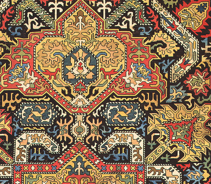 Fine Artistic Tribal Geometric Antique 17th Century Azerbaijan Caucasian Textile Embroidery 3245
