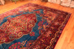 Top Floor View of Vintage Persian Floral Kerman Rug Top Floor View of Vintage Persian Floral Kerman Rug 73724 by Nazmiyal Rugs