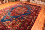 Floor View of Vintage Persian Floral Kerman Rug Floor View of Vintage Persian Floral Kerman Rug 73724 by Nazmiyal Rugs