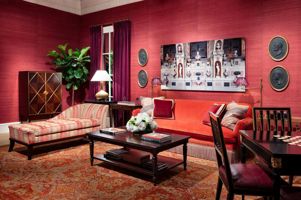 Alexa Hampton Interior with Chess Table