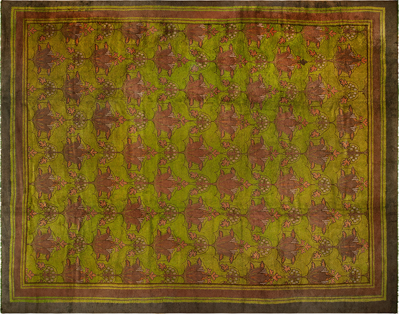 Eye-Catching Large Antique Irish Donegal Rug 73448