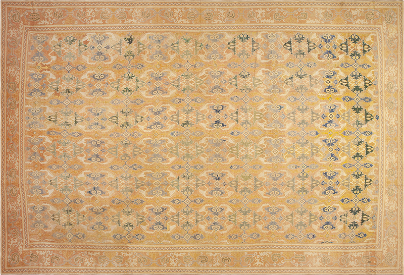 17th Century Large Antique Spanish Cuenca Carpet 73484