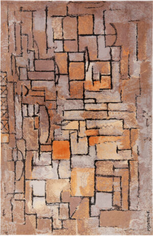 Vintage Scandinavian Signed Ege Rug After Mondrian 73949 by Nazmiyal Rugs