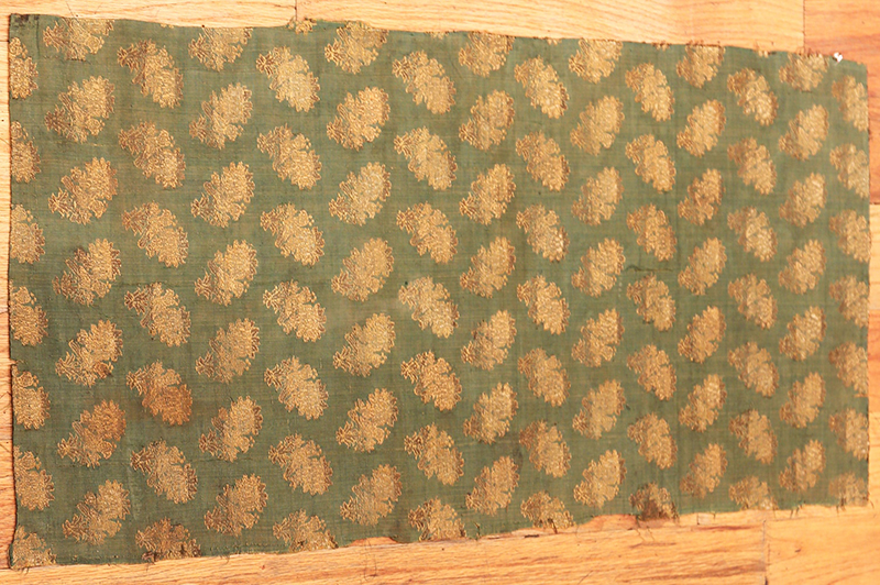 Small Green Antique Ottoman Embroidery Textile 40548