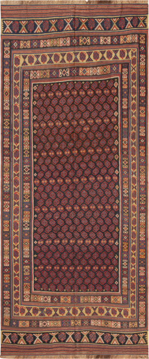 Antique Persian Kurdish Kilim Rug 73982 by Nazmiyal Rugs
