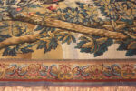 Border of Vintage French Verdure Tapestry with Exotic Birds and Scenic Woodland Setting 73755 by Nazmiyal Rugs