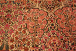 Botanical Detail on Oversized Antique Persian Kashan Rug Botanical Detail on Oversized Antique Persian Kashan Rug 73972 by Nazmiyal Rugs