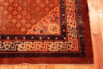Bottom Corner of Antique Chinese Mongolian Rug Bottom Corner of Antique Chinese Mongolian Rug 73980 by Nazmiyal Rugs
