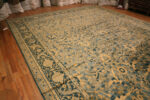 Floor View of Antique Indian Agra Rug 73971 by Nazmiyal Rugs