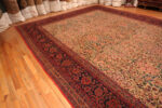 Floor View of Oversized Antique Persian Kashan Rug Floor View of Oversized Antique Persian Kashan Rug 73972 by Nazmiyal Rugs