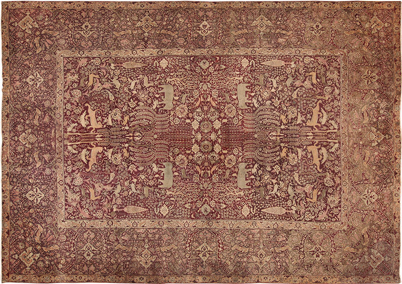 Large Red Antique Indian Agra Rug 44428 by Nazmiyal Rugs for Blog