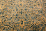 Geometric Floral Design Large Antique Indian Agra Rug 73971 by Nazmiyal Rugs