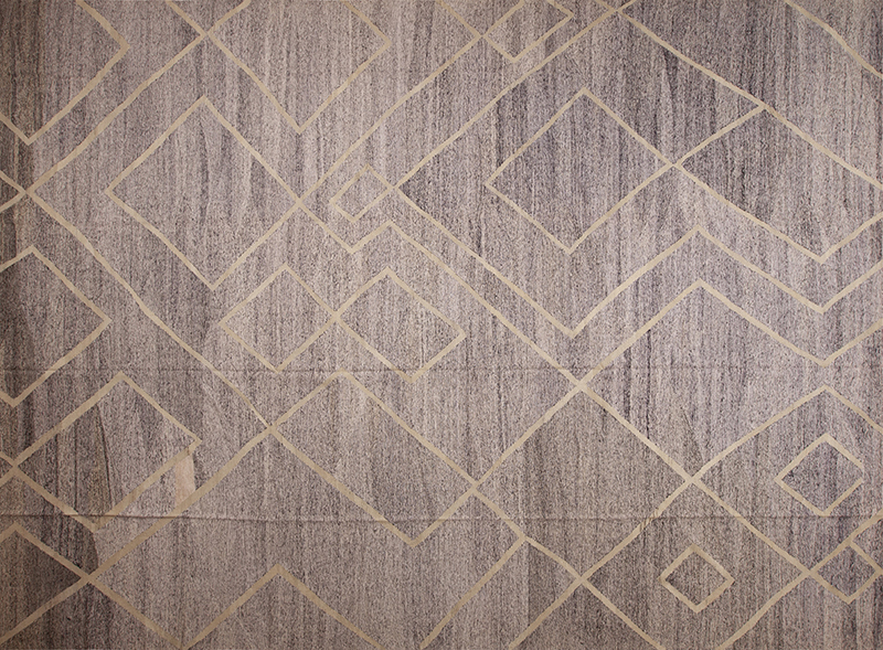 Grey Geometric Deign Large Size Modern Flatweave Kilim Rug 11839