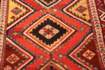 Middle Diamond on Antique Persian Qashqai Tribal Rug Middle Diamond on Antique Persian Qashqai Tribal Rug 74020 by Nazmiyal Rugs